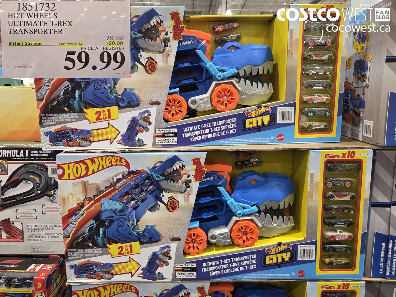 1851732 HOT WHEELS ULTIMATE T-REX TRANSPORTER ($20.00 INSTANT SAVINGS EXPIRES ON 2025-12-24) $59.99