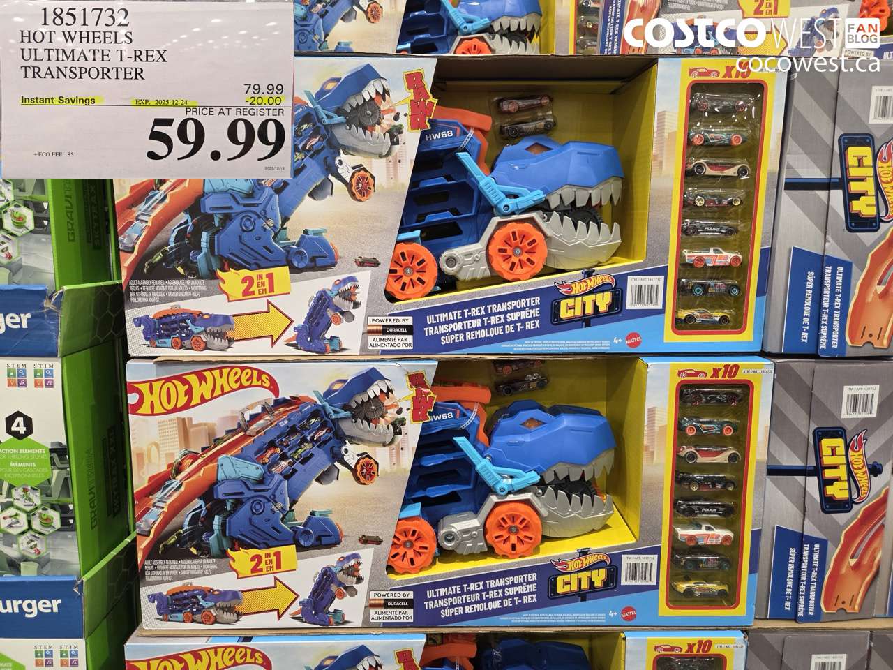 1851732 HOT WHEELS ULTIMATE T-REX TRANSPORTER ($20.00 INSTANT SAVINGS EXPIRES ON 2025-12-24) $59.99