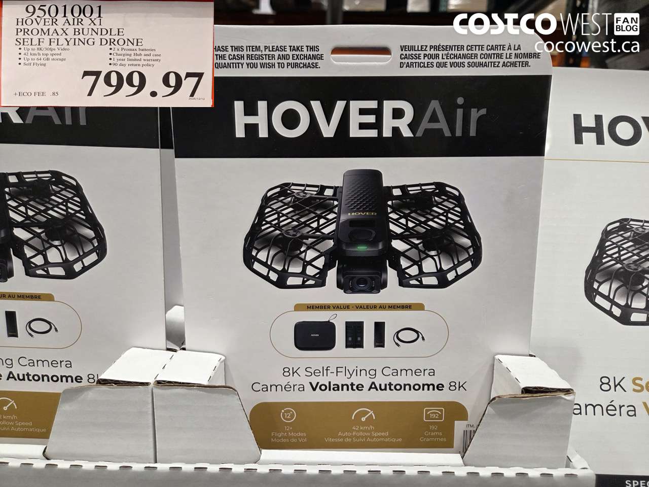 9501001 HOVERAIR X1 PROMAX 8K FLYING ACTION CAM DRONE BUNDLE $799.97