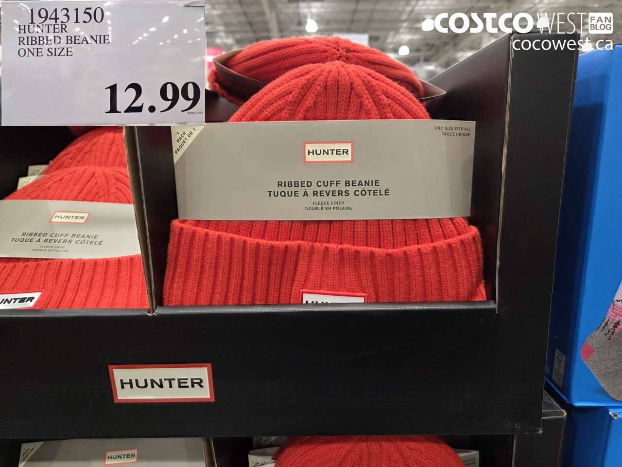 1943150 HUNTER RIBBED BEANIE ONE SIZE $12.99