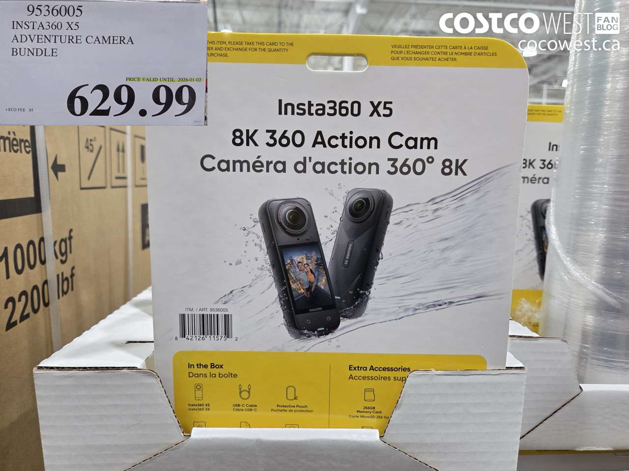 9536005 INSTA360 X5 ADVENTURE CAMERA BUNDLE (EXPIRES ON 2025-01-02) $629.99