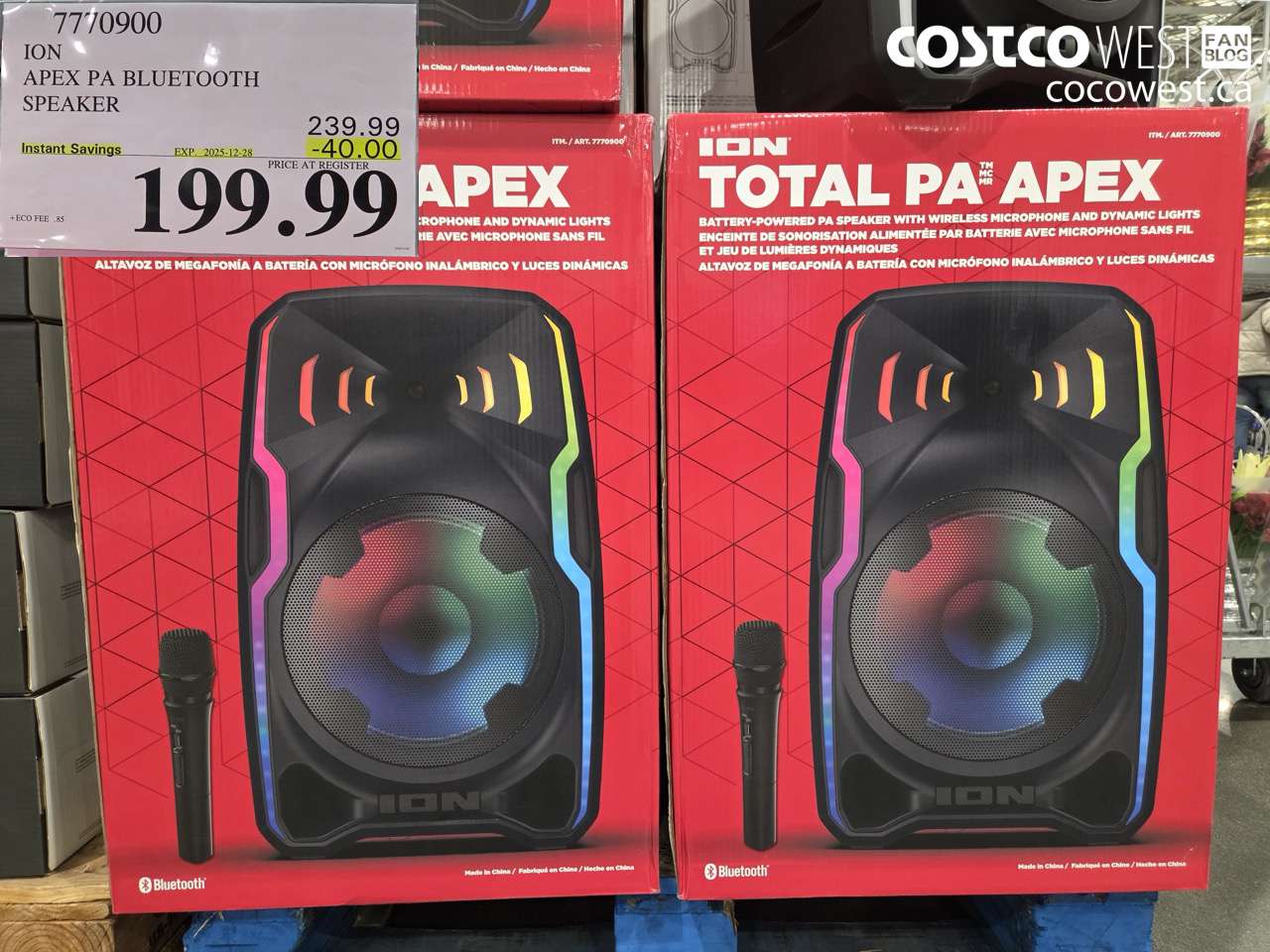 7770900 ION APEX PA BLUETOOTH SPEAKER ($40.00 INSTANT SAVINGS EXPIRES ON 2025-12-28) $199.99