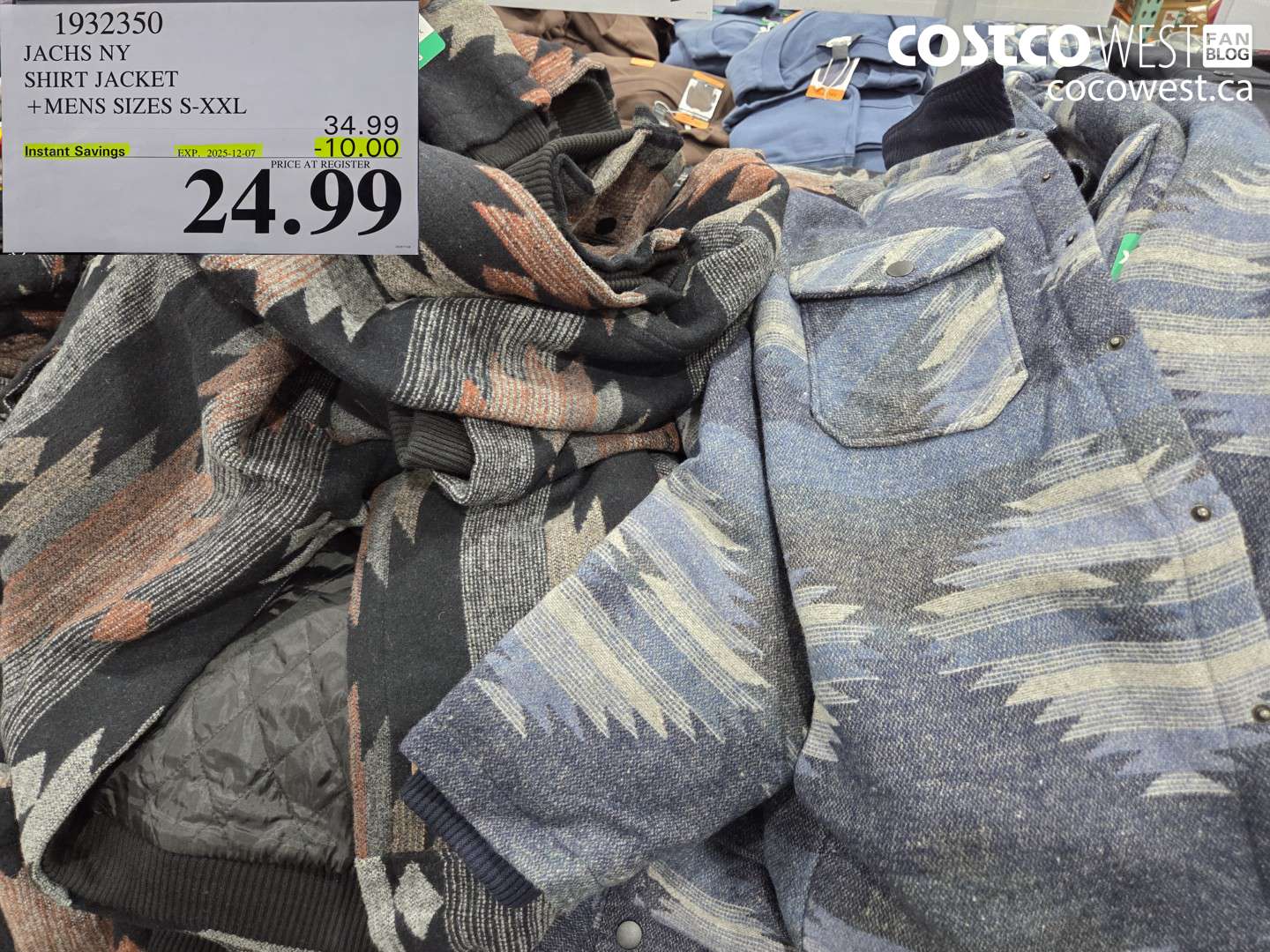 1932350 JACHS NY SHIRT JACKET MENS SIZES S-XXL ($10.00 INSTANT SAVINGS EXPIRES ON 2025-12-07) $24.99