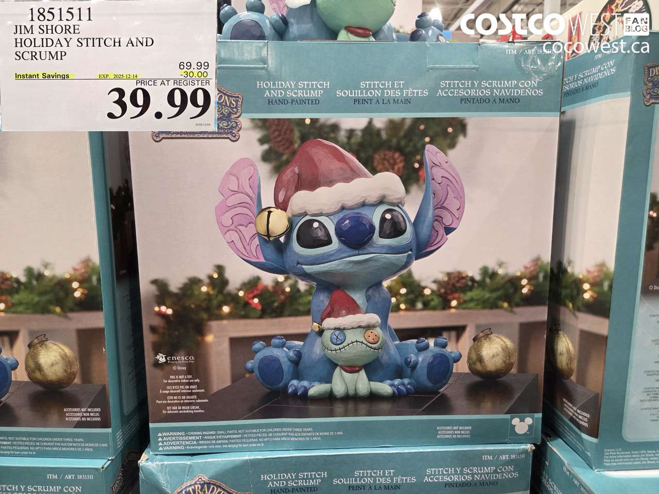 1851511 JIM SHORE HOLIDAY STITCH AND SCRUMP ($30.00 INSTANT SAVINGS EXPIRES ON 2025-12-14) $39.99