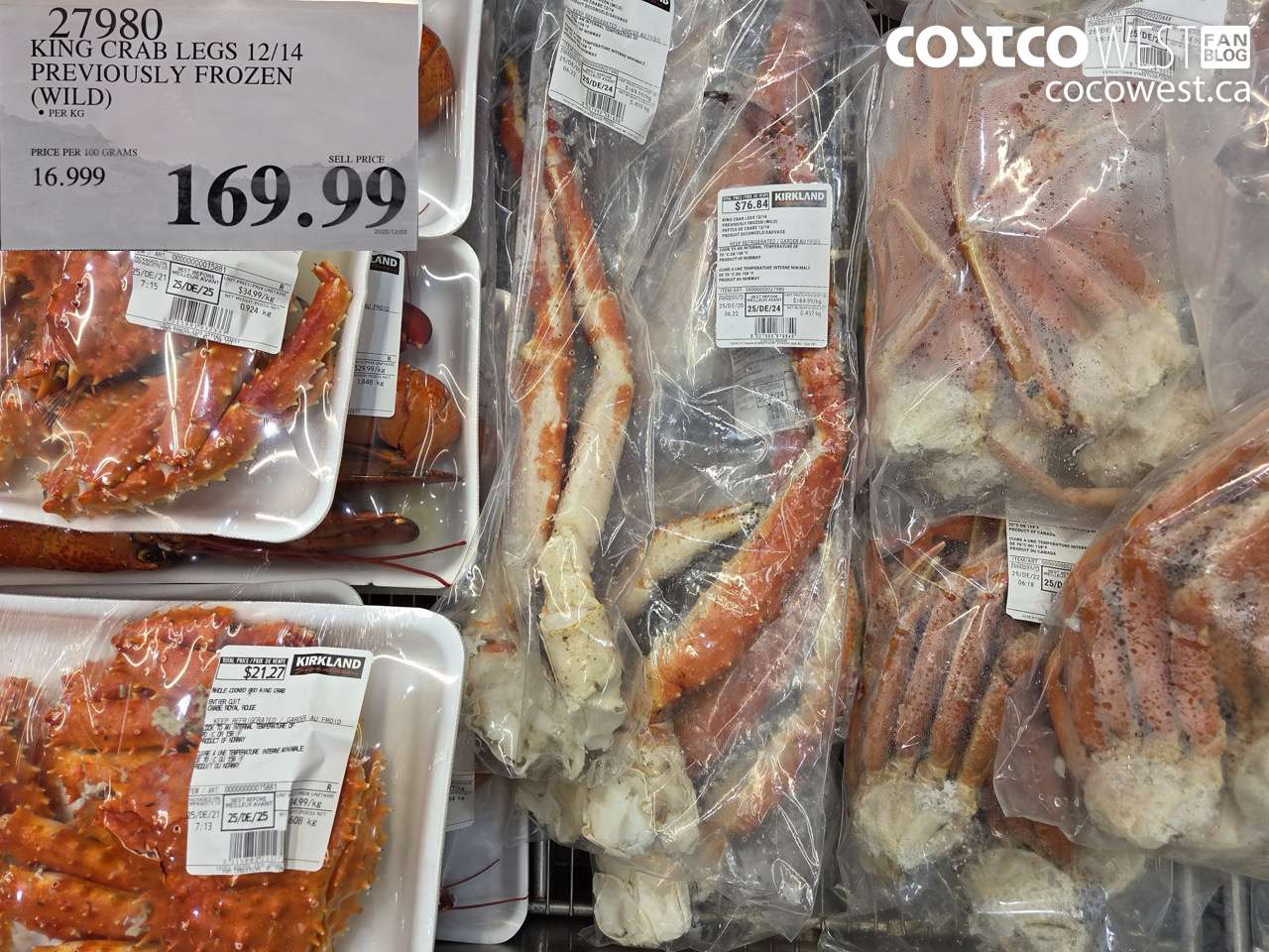27980 KING CRAB LEGS 12/14 PREVIOUSLY FROZEN (WILD) $169.99