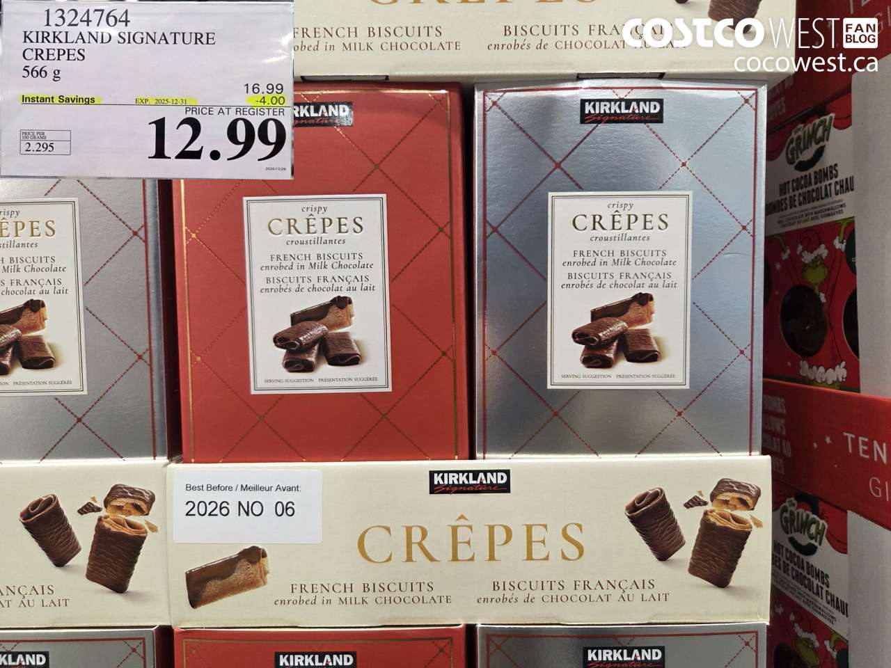 1324764 KIRKLAND SIGNATURE CREPES 566G ($4.00 INSTANT SAVINGS EXPIRES ON 2025-12-31) $12.99