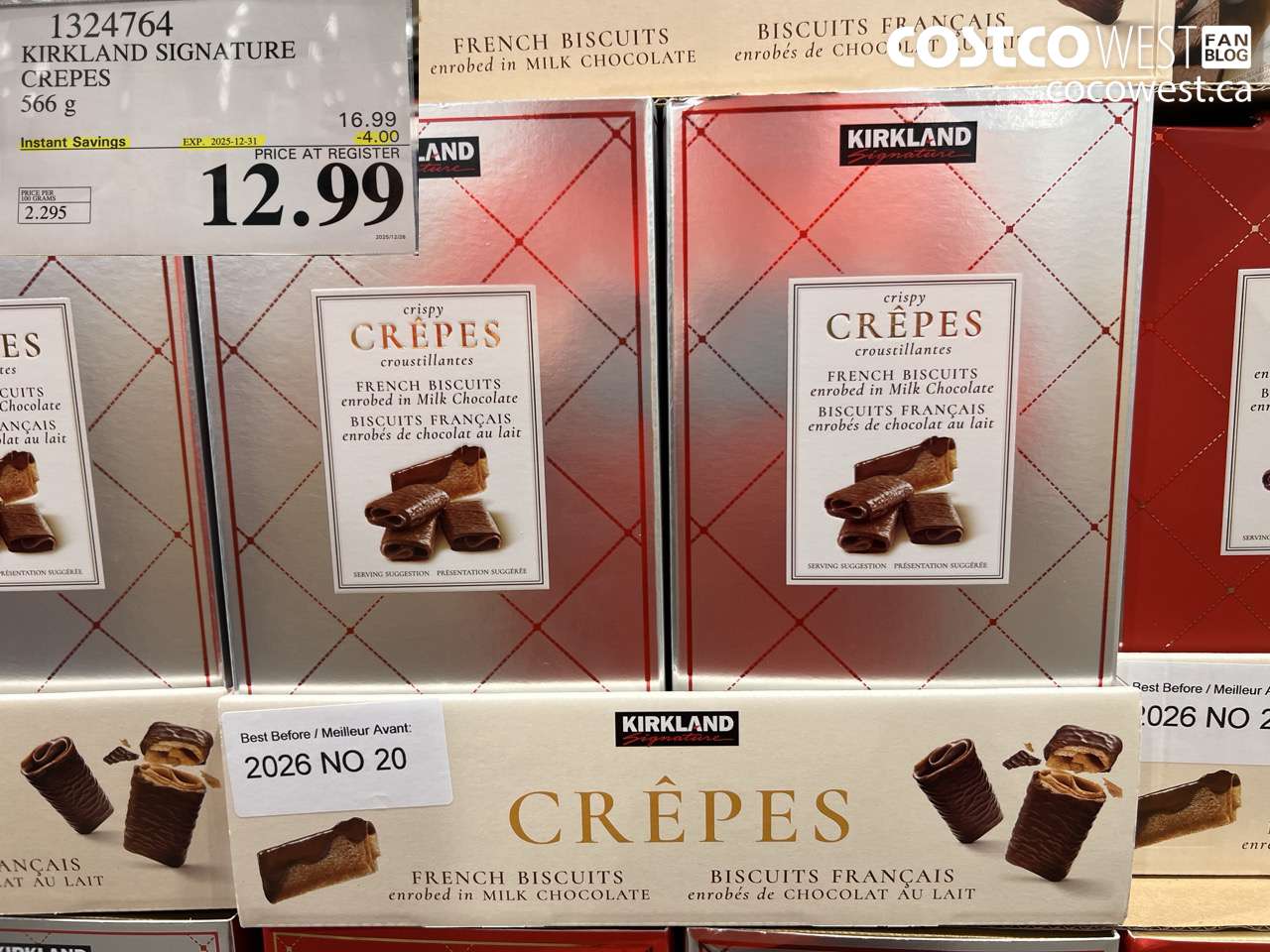 1324764 KIRKLAND SIGNATURE CREPES 566G ($4.00 INSTANT SAVINGS EXPIRES ON 2025-12-31) $12.99