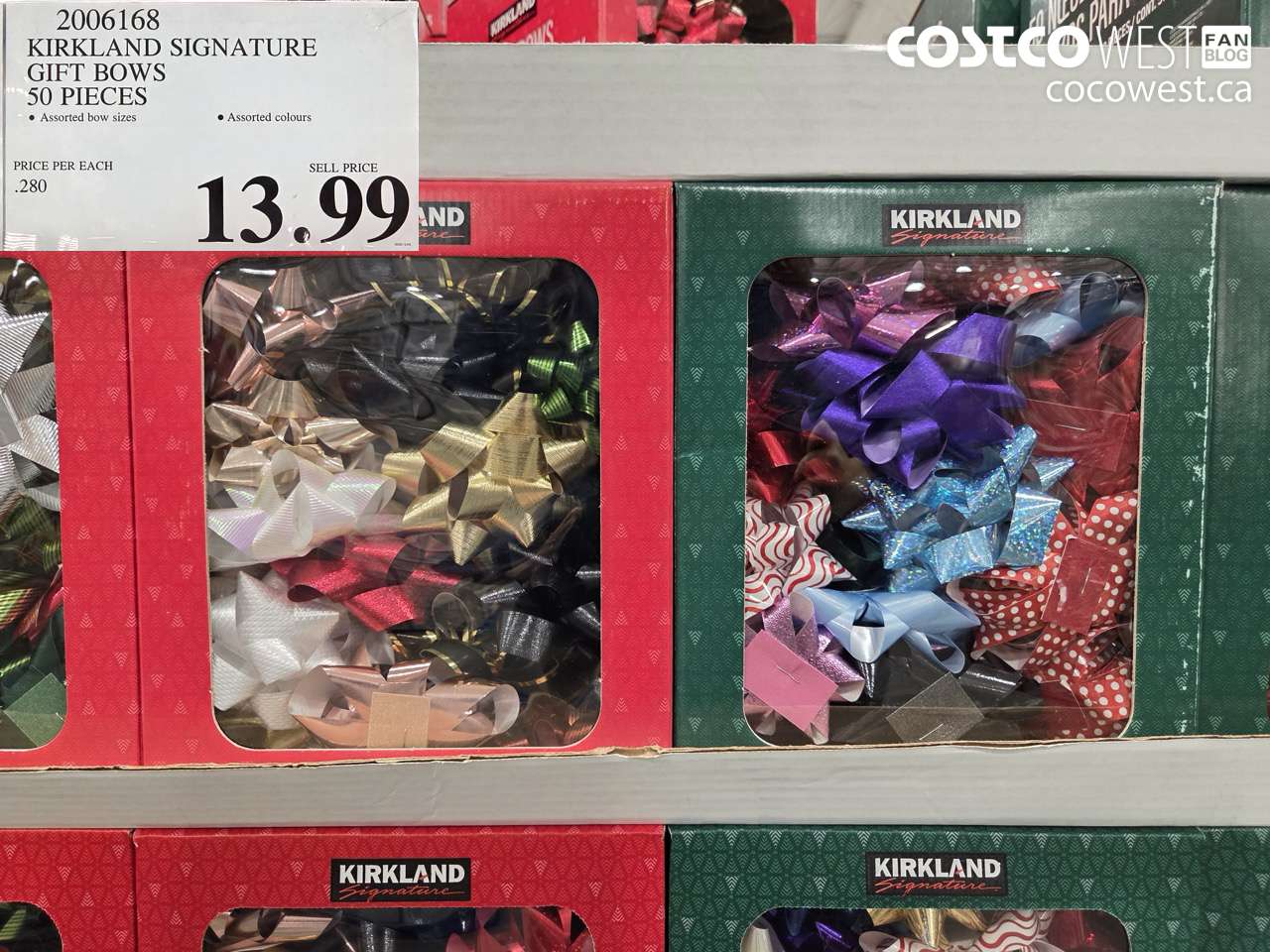 2006168 KIRKLAND SIGNATURE GIFT BOWS 50 PIECES $13.99