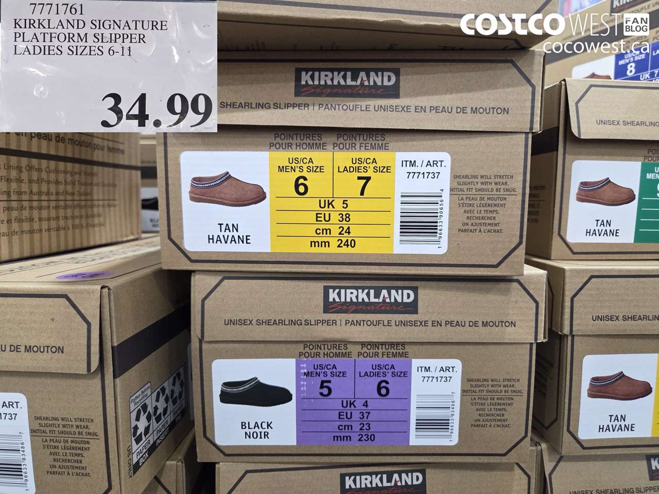 7771761 KIRKLAND SIGNATURE PLATFORM SLIPPER LADIES SIZES 6-11 $34.99