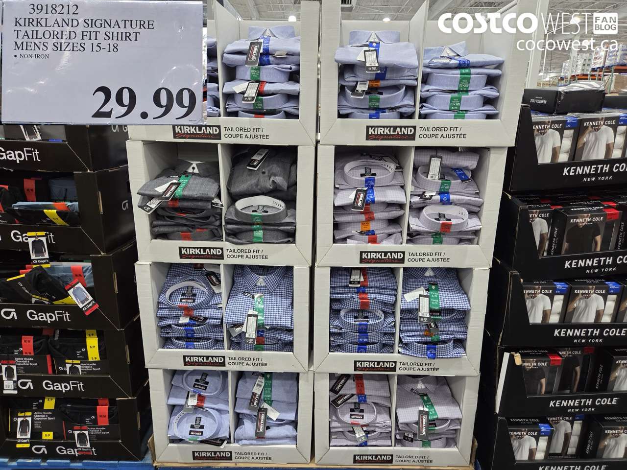 3918212 KIRKLAND SIGNATURE TAILORED FIT SHIRT MENS SIZES 15-18 $29.99