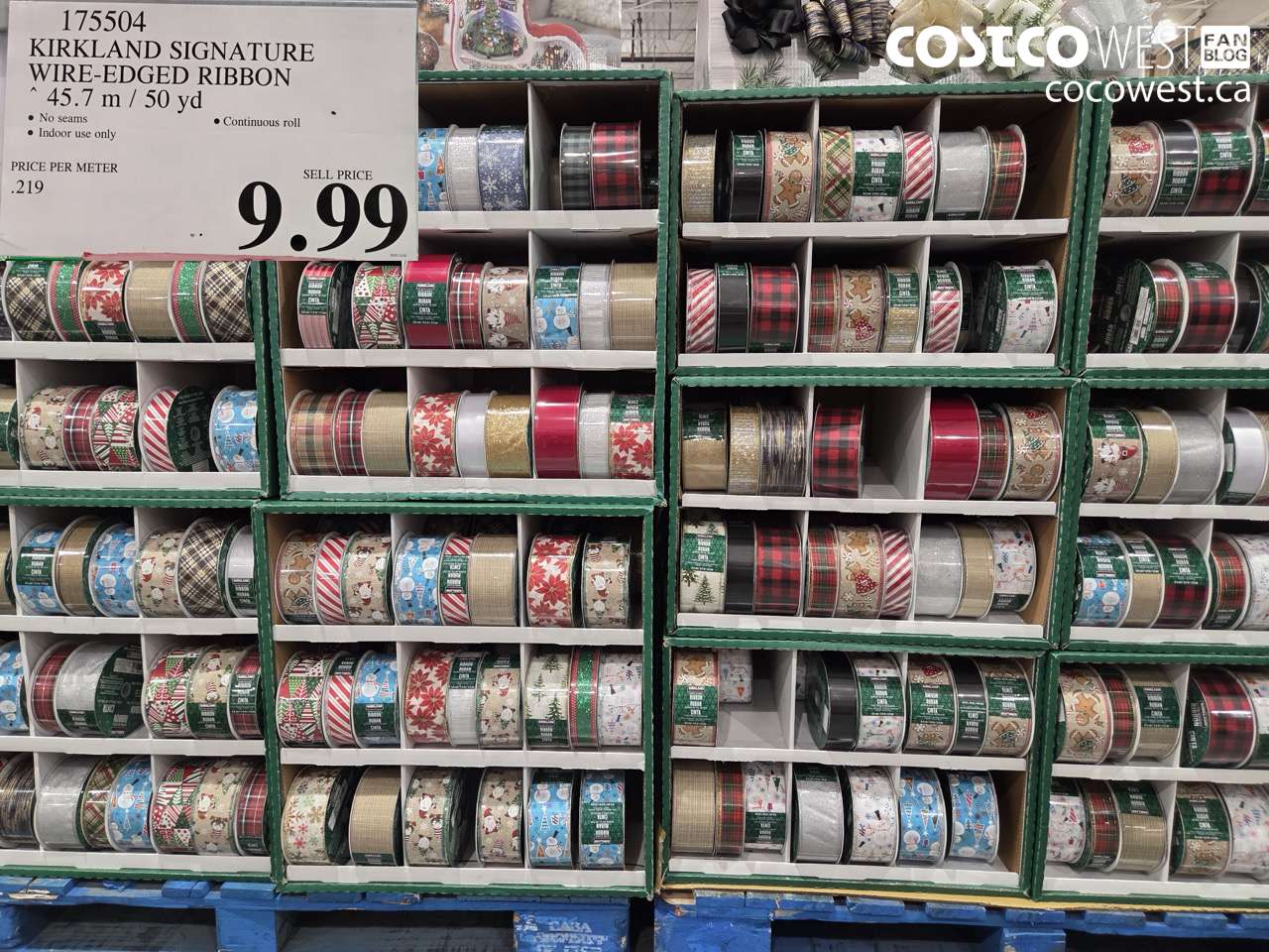 175504 KIRKLAND SIGNATURE WIRE-EDGED RIBBON 45.7M / 50 YD $9.99