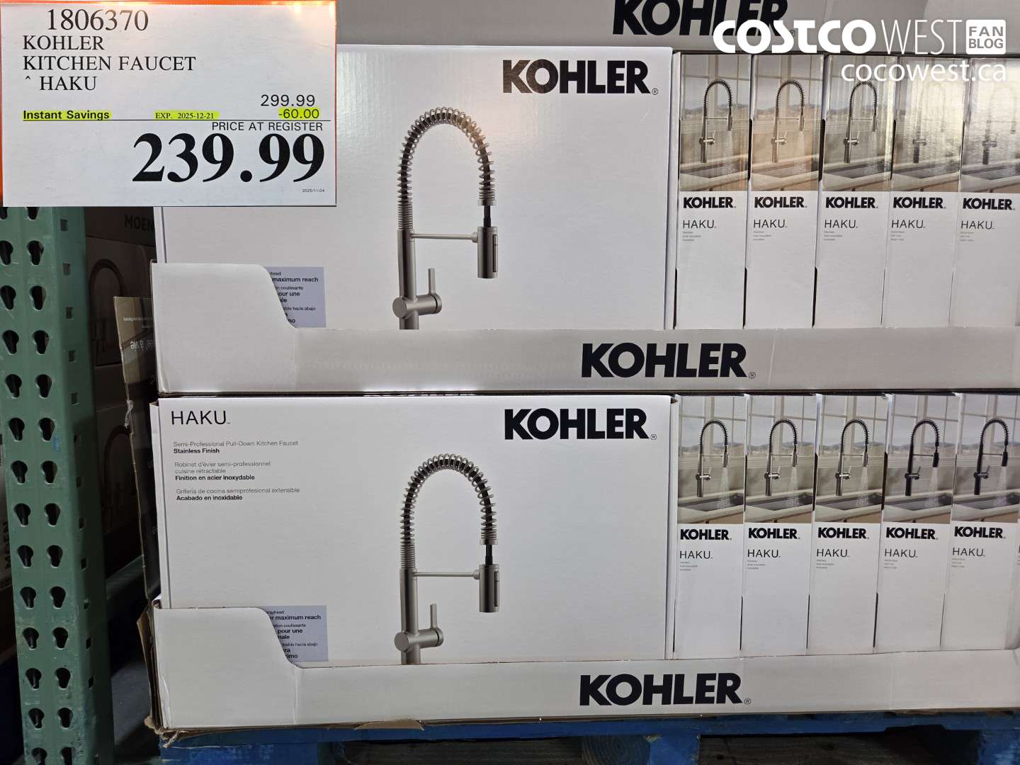 1806370 KOHLER KITCHEN FAUCET HAKU ($60.00 INSTANT SAVINGS EXPIRES ON 2025-12-21) $239.99