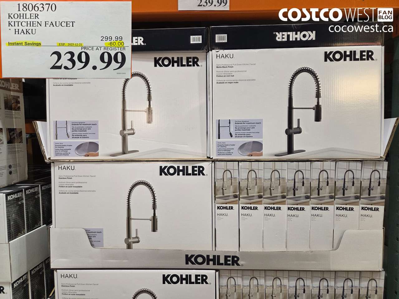 1806370 KOHLER KITCHEN FAUCET HAKU ($60.00 INSTANT SAVINGS EXPIRES ON 2025-12-21) $239.99