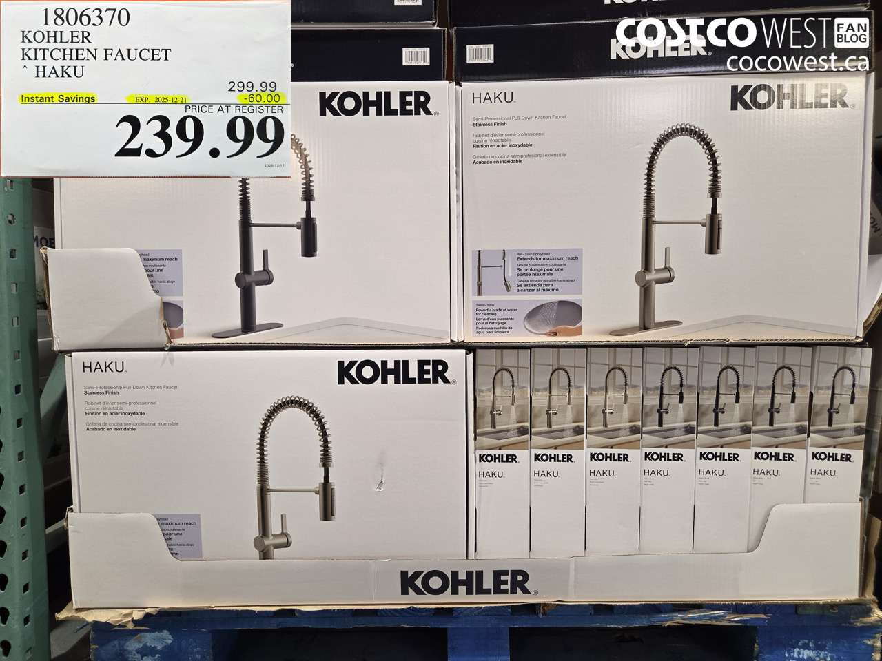 1806370 KOHLER KITCHEN FAUCET HAKU ($60.00 INSTANT SAVINGS EXPIRES ON 2025-12-21) $239.99