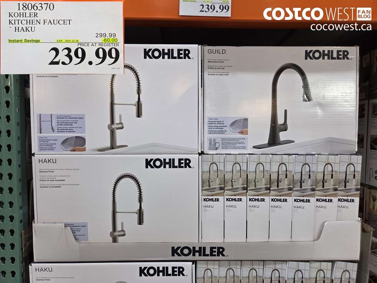 1806370 KOHLER KITCHEN FAUCET HAKU ($60.00 INSTANT SAVINGS EXPIRES ON 2025-12-28) $239.99