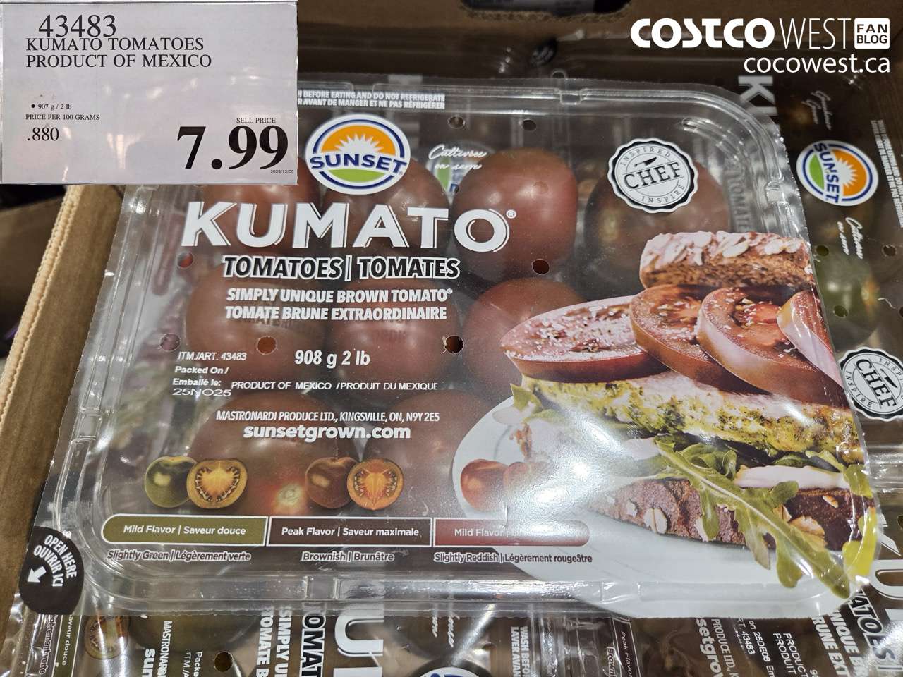 43483 KUMATO TOMATOES PRODUCT OF MEXICO $7.99