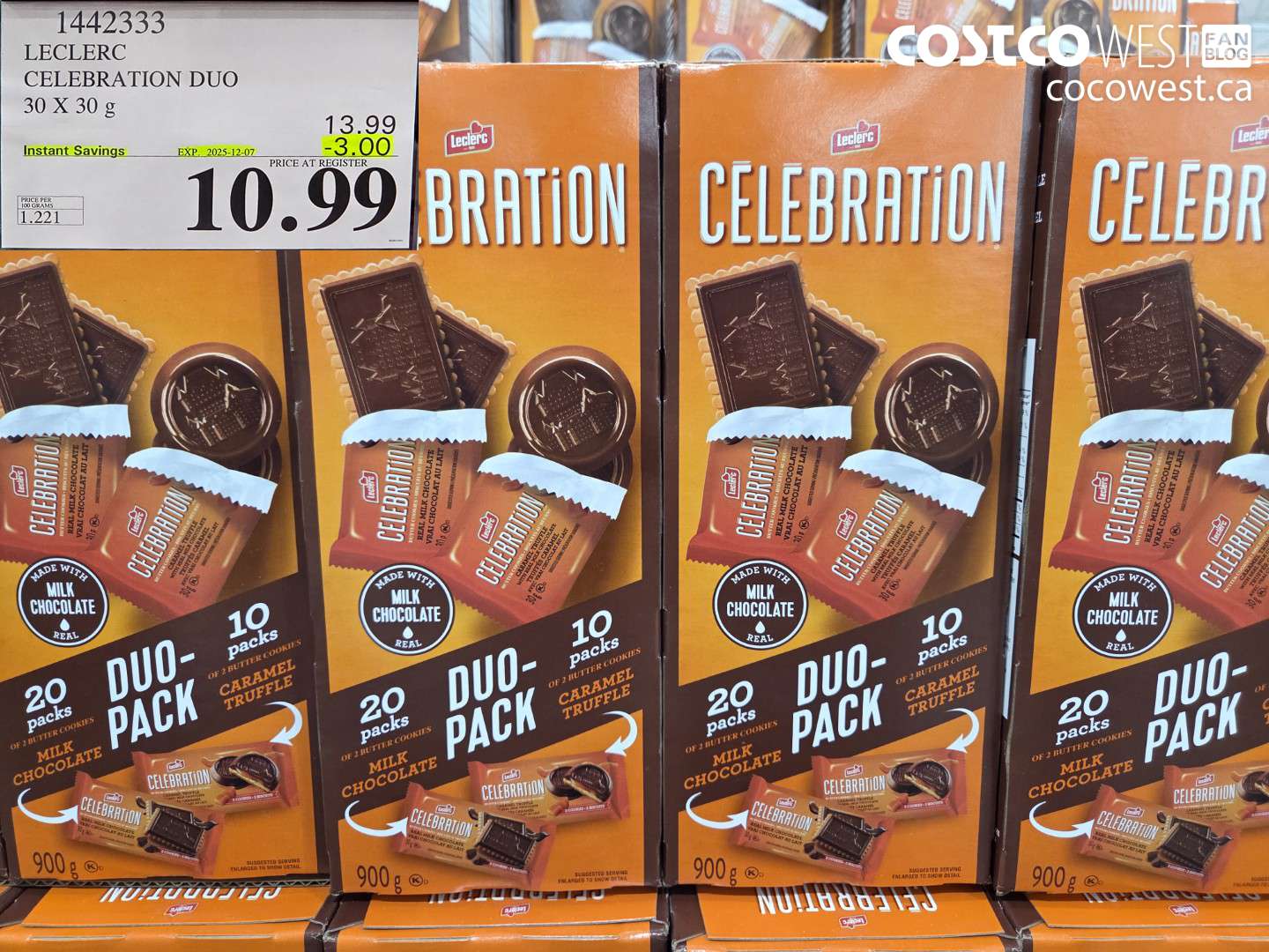 1442333 LECLERC CELEBRATION DUO 30 X 30g ($3.00 INSTANT SAVINGS EXPIRES ON 2025-12-07) $10.99