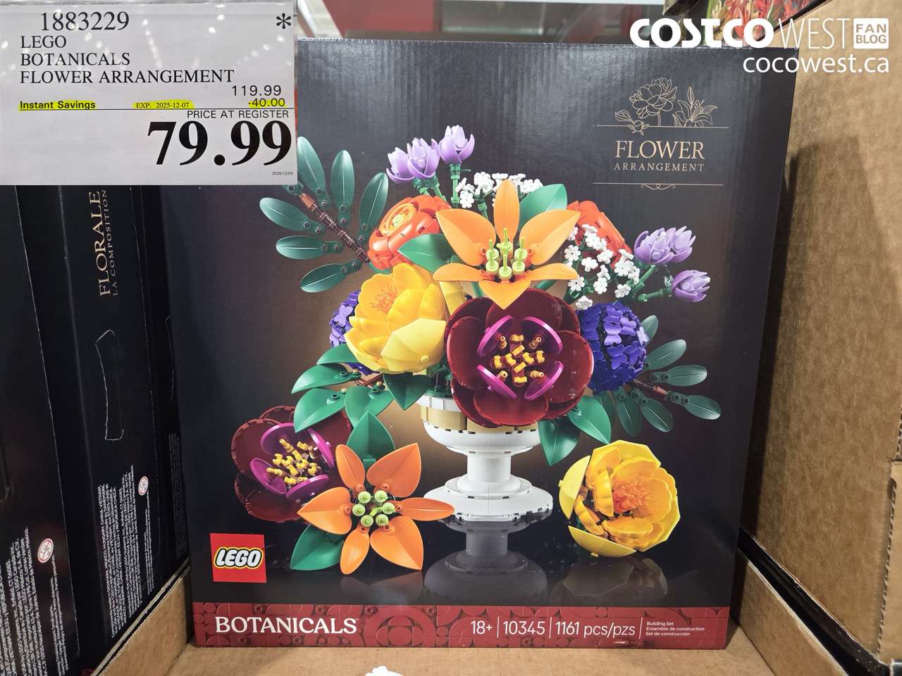 1883229 LEGO BOTANICALS FLOWER ARRANGEMENT ($40.00 INSTANT SAVINGS EXPIRES ON 2025-12-07) $79.99