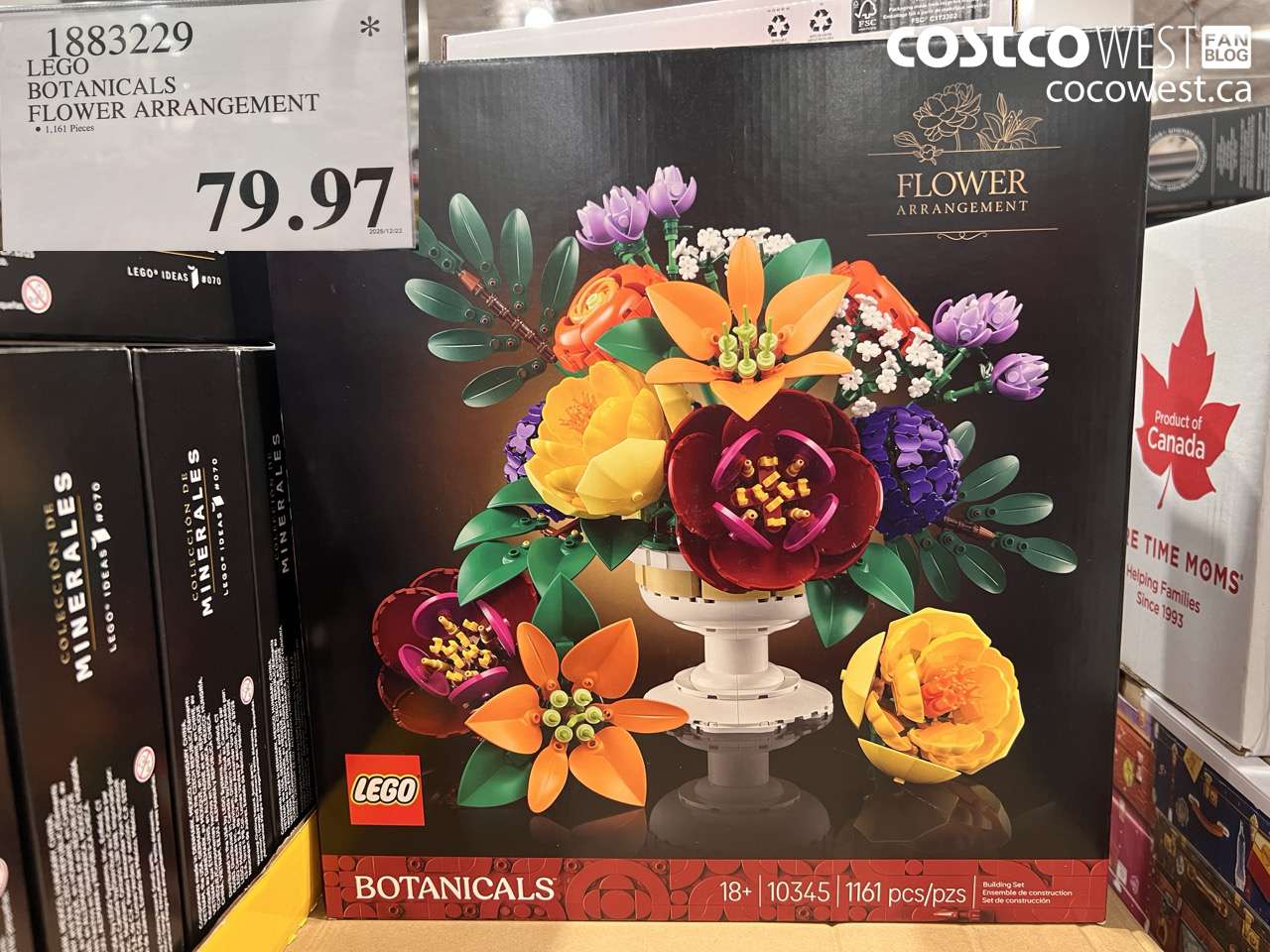1883229 LEGO BOTANICALS FLOWER ARRANGEMENT $79.97