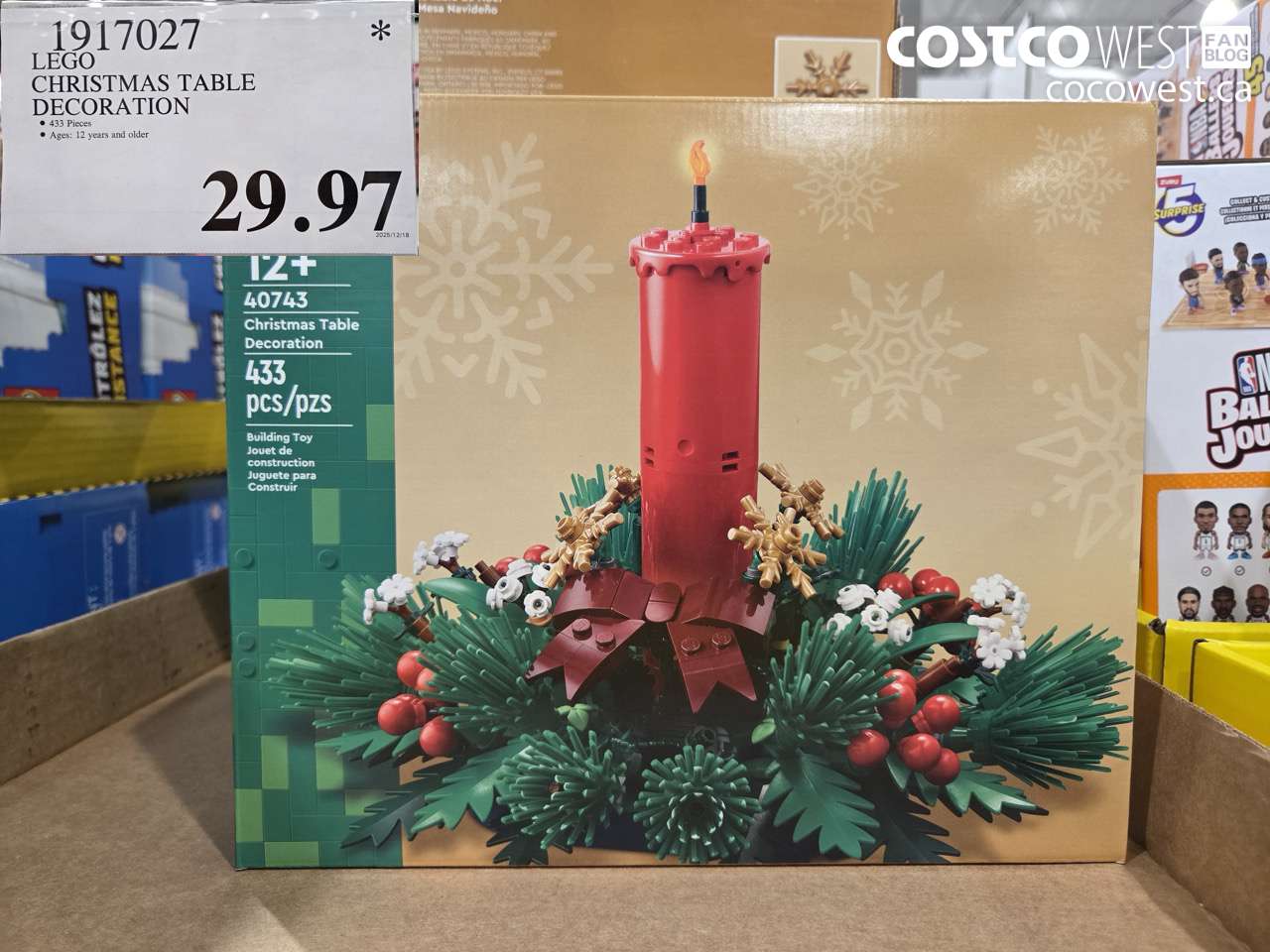 1917027 LEGO CHRISTMAS TABLE DECORATION $29.97