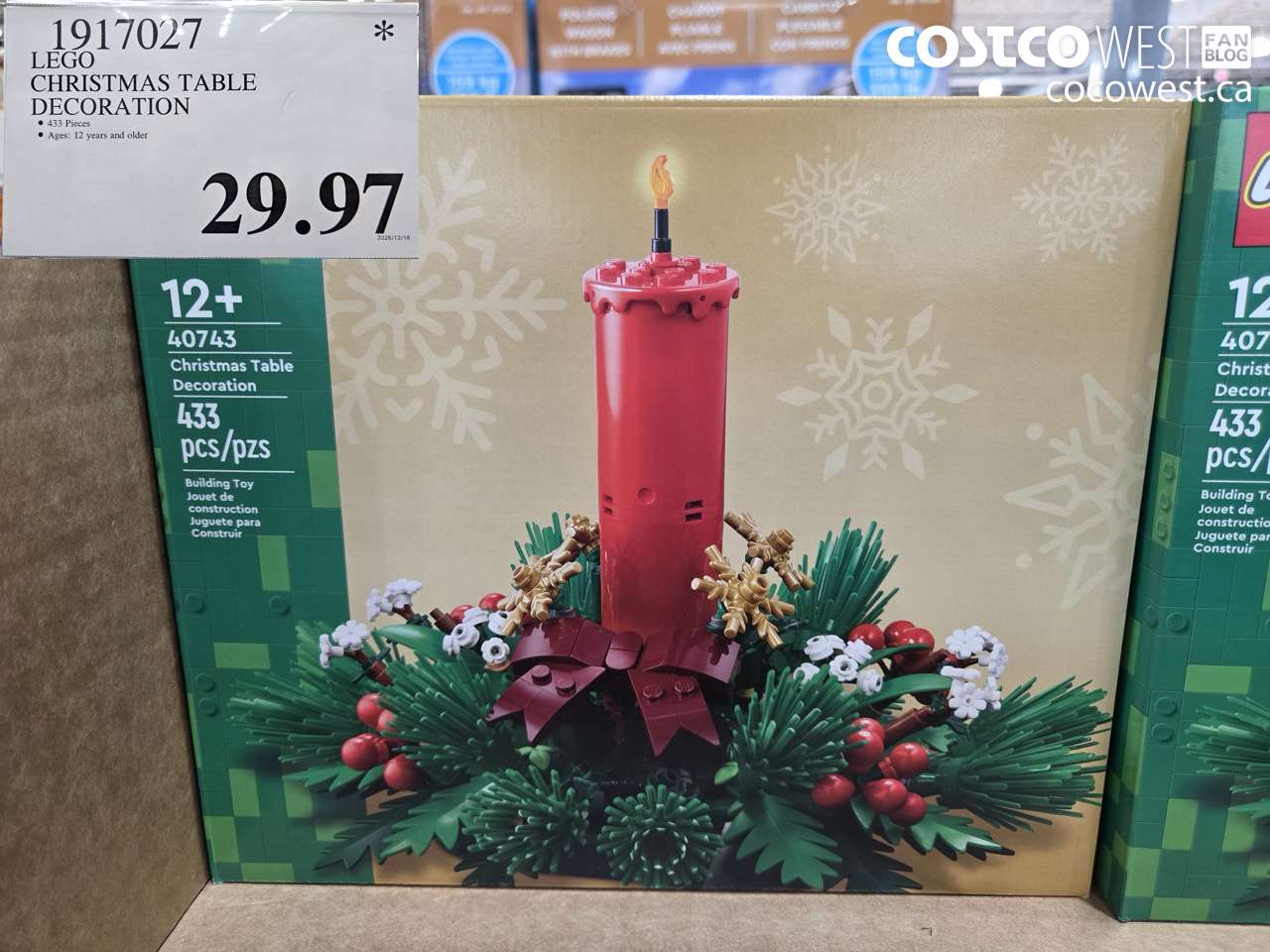 1917027 LEGO CHRISTMAS TABLE DECORATION $29.97
