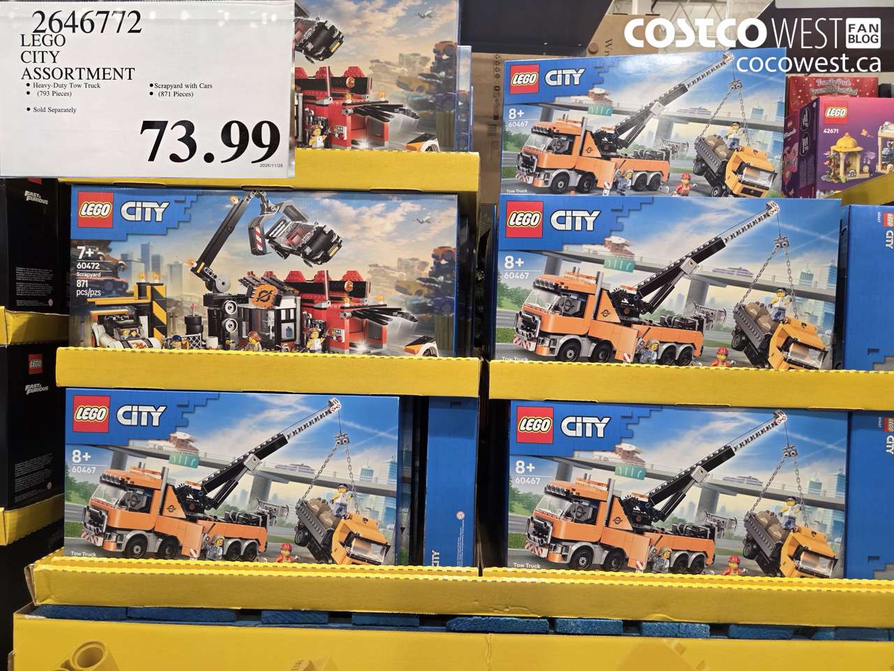 2646772 LEGO CITY ASSORTMENT $73.99