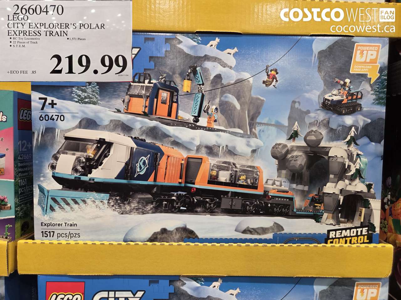 2660470 LEGO CITY EXPLORER'S POLAR EXPRESS TRAIN $219.99
