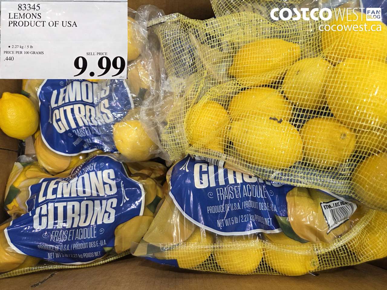 83345 LEMONS PRODUCT OF USA $9.99