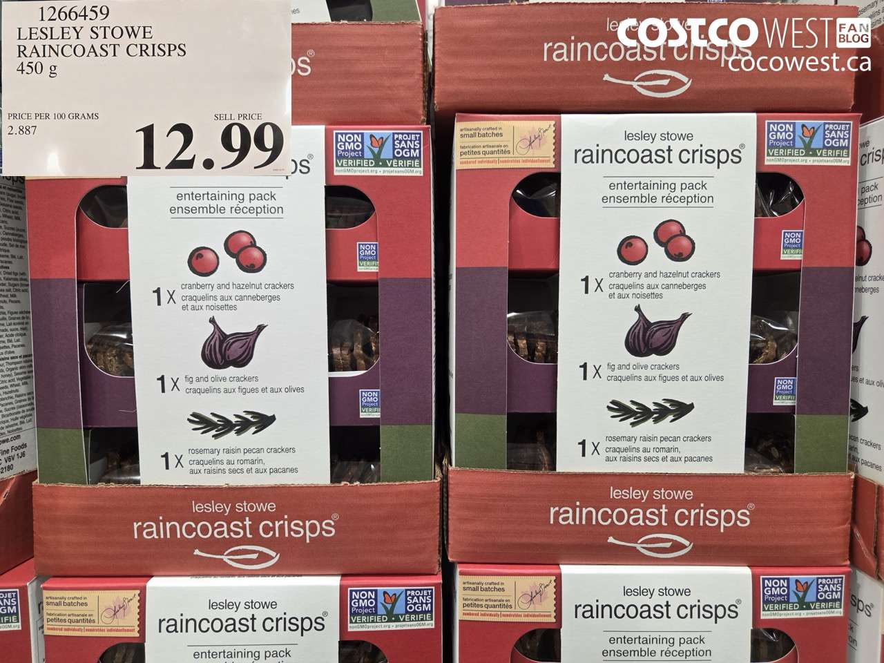 1266459 LESLEY STOWE RAINCOAST CRISPS 450 g $12.99