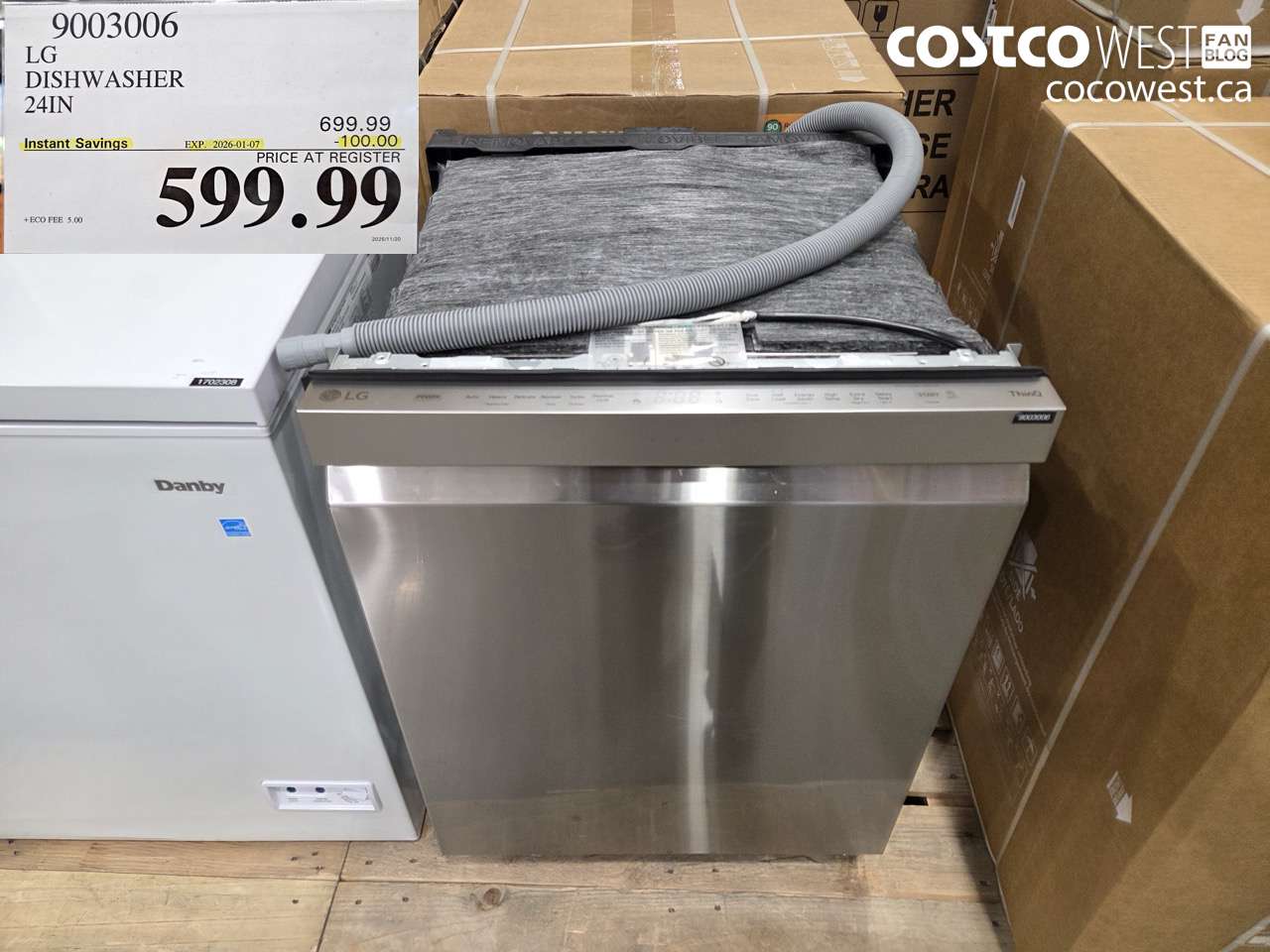 9003006 LG DISHWASHER 24IN ($100.00 INSTANT SAVINGS EXPIRES ON 2026-01-07) $599.99