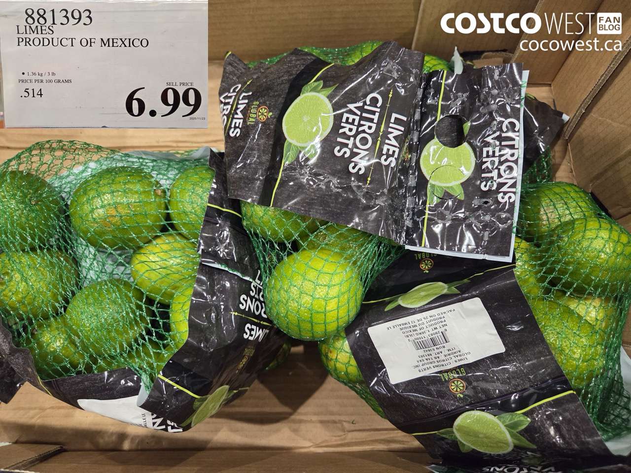 881393 LIMES PRODUCT OF MEXICO $6.99