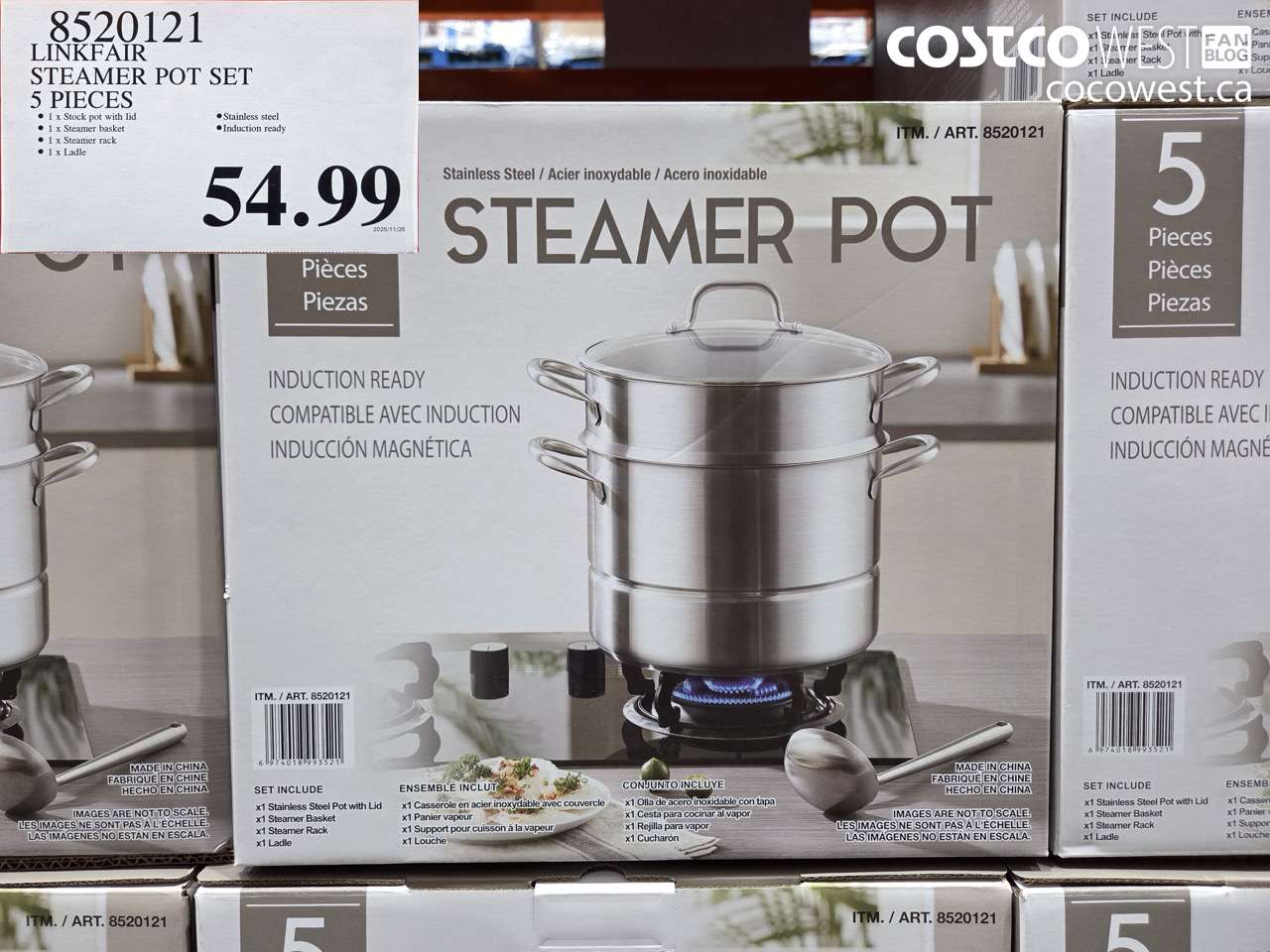 8520121 LINKFAIR STEAMER POT SET 5 PIECES $54.99