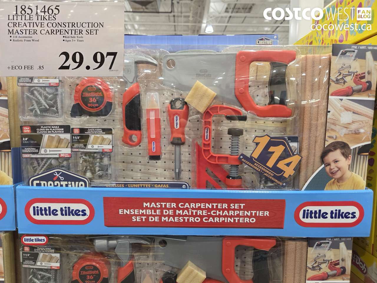 1851465 LITTLE TIKES CREATIVE CONSTRUCTION MASTER CARPENTER SET $29.97