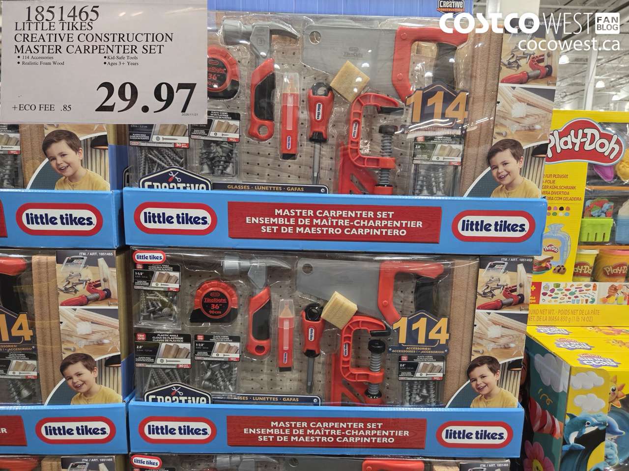 1851465 LITTLE TIKES CREATIVE CONSTRUCTION MASTER CARPENTER SET $29.97