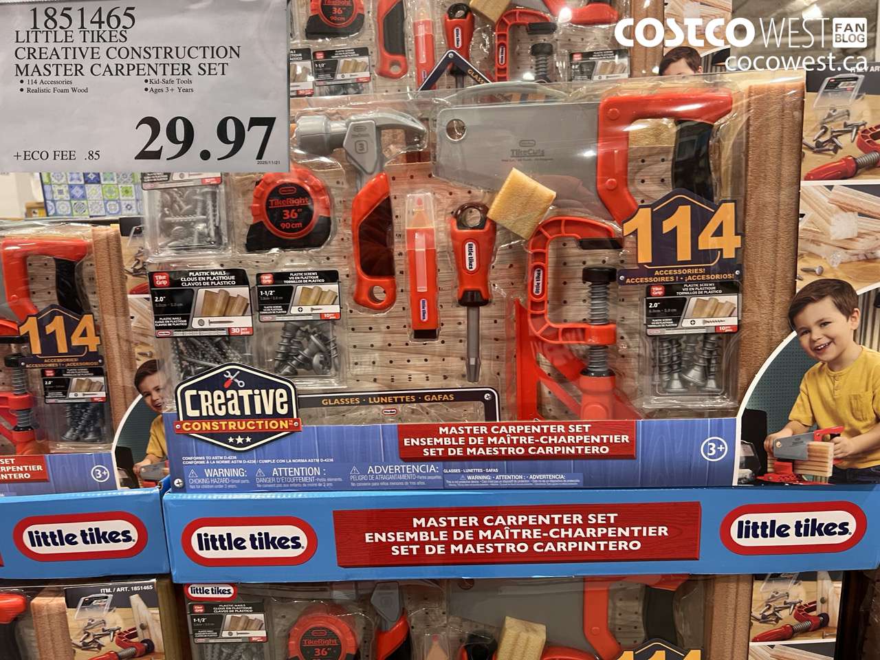 1851465 LITTLE TIKES CREATIVE CONSTRUCTION MASTER CARPENTER SET $29.97