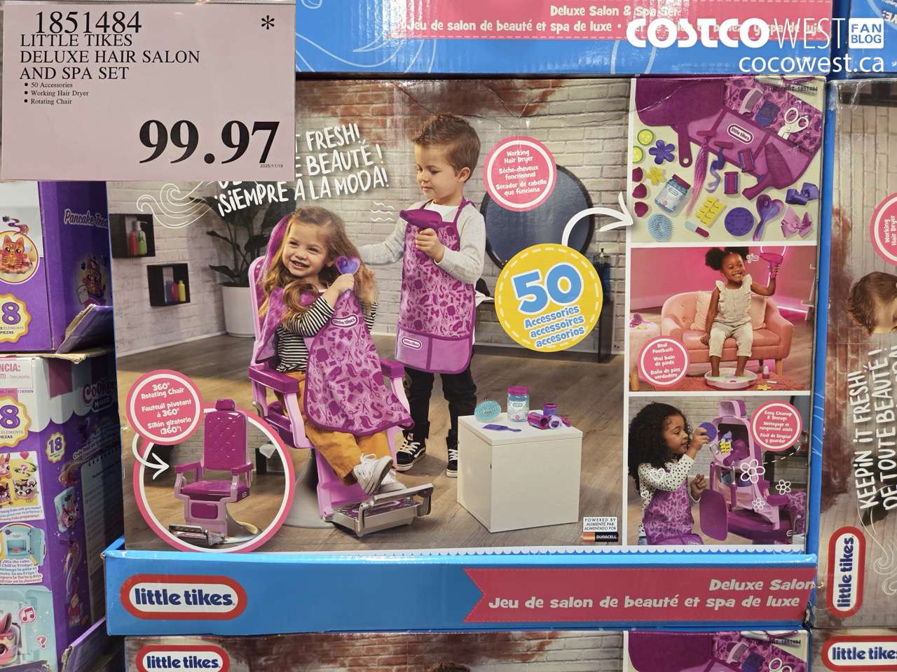 1851484 LITTLE TIKES DELUXE HAIR SALON AND SPA SET $99.97