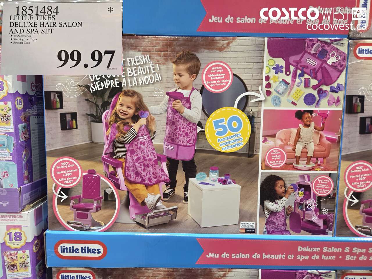 1851484 LITTLE TIKES DELUXE HAIR SALON AND SPA SET $99.97