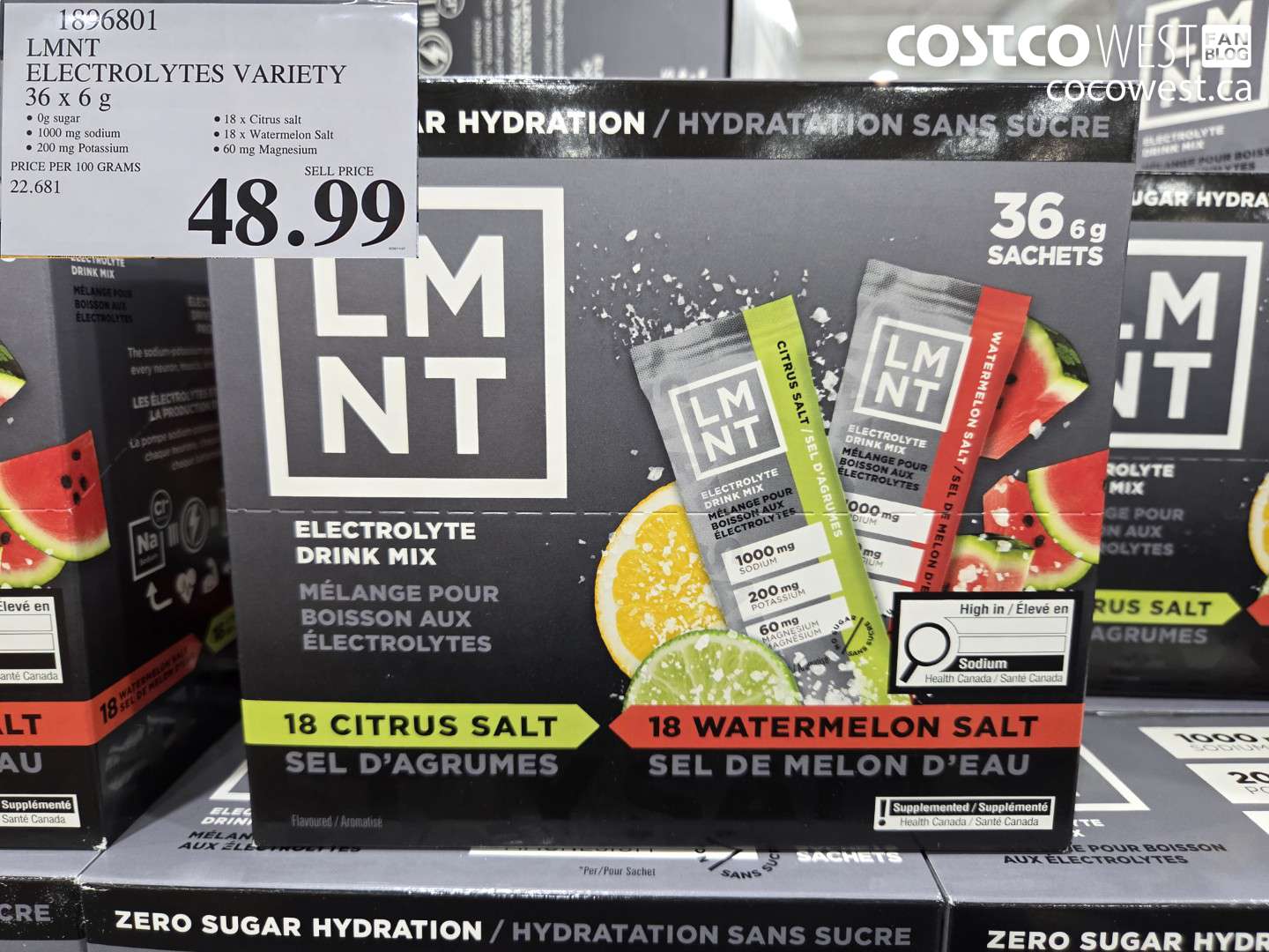 1896801 LMNT ELECTROLYTES VARIETY 36 x 6 g $48.99