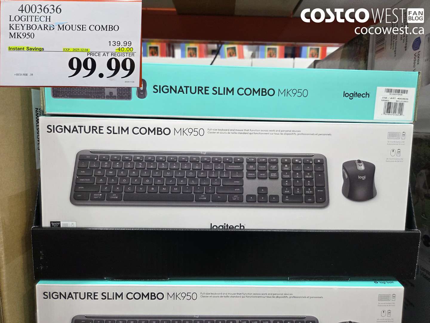 4003636 LOGITECH KEYBOARD MOUSE COMBO MK950 ($40.00 INSTANT SAVINGS EXPIRES ON 2025-12-04) $99.99