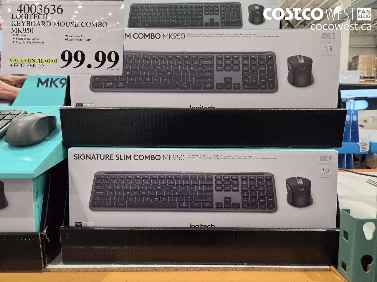 4003636 LOGITECH KEYBOARD MOUSE COMBO MK950 (EXPIRES ON 2026-01-01) $99.99