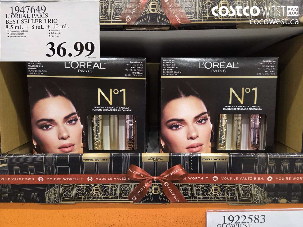 1947649 L'OREAL PARIS BEST SELLER TRIO 8.5ML + 8ML + 10ML $36.99