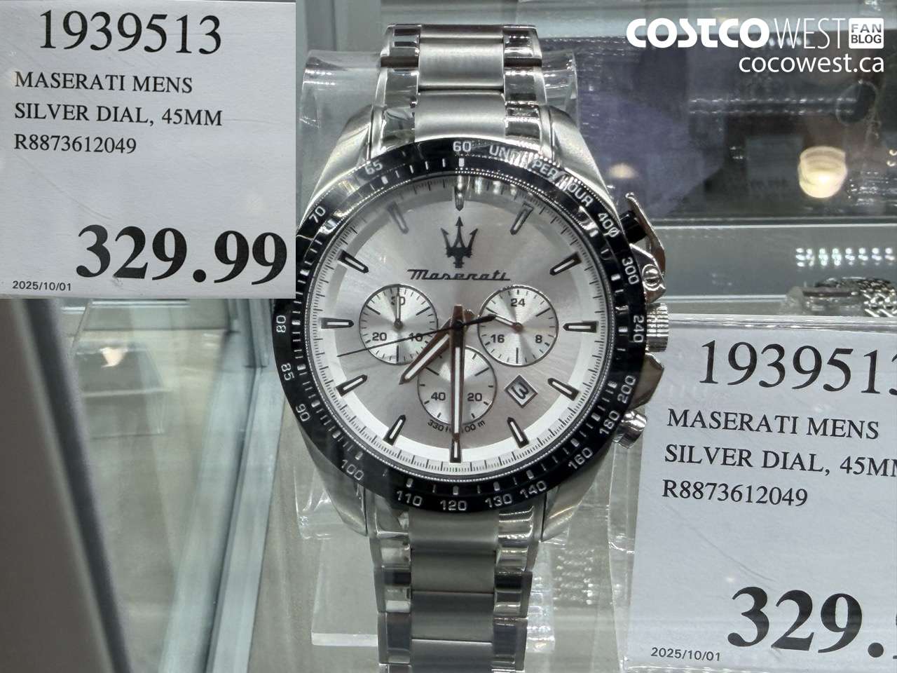 1939513 MASERATI MENS SILVER DIAL 45MM R8873612049 $329.99