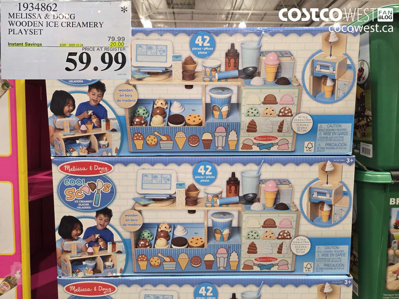 1934862 MELISSA & DOUG WOODEN ICE CREAMERY PLAYSET ($20.00 INSTANT SAVINGS EXPIRES ON 2025-12-24) $59.99