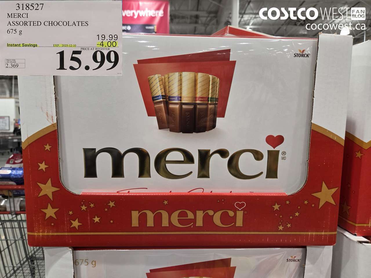 318527 MERCI ASSORTED CHOCOLATES 675 g ($4.00 INSTANT SAVINGS EXPIRES ON 2025-12-10) $15.99