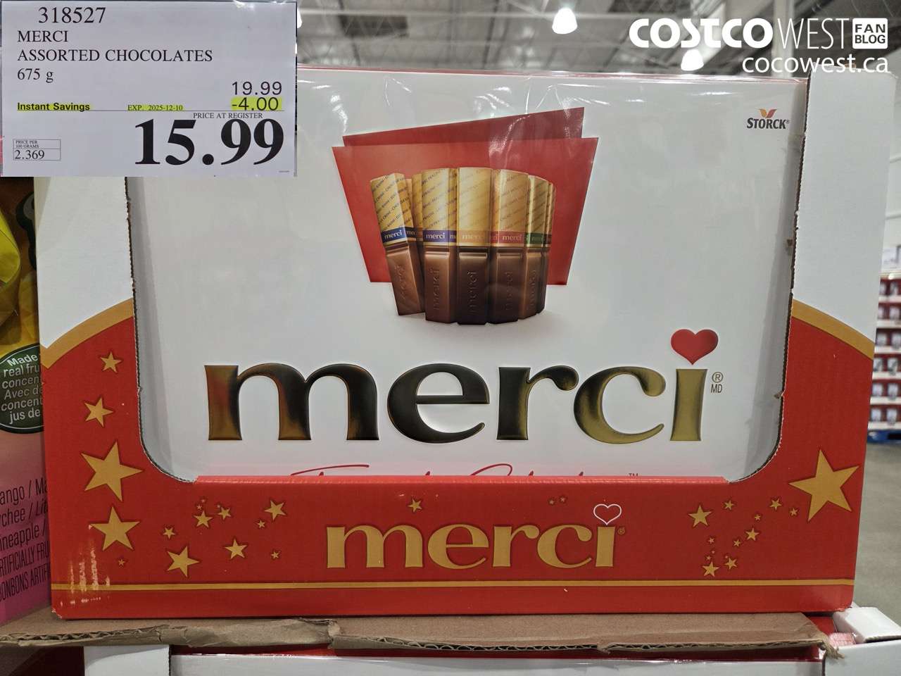 318527 MERCI ASSORTED CHOCOLATES 675 g ($4.00 INSTANT SAVINGS EXPIRES ON 2025-12-10) $15.99