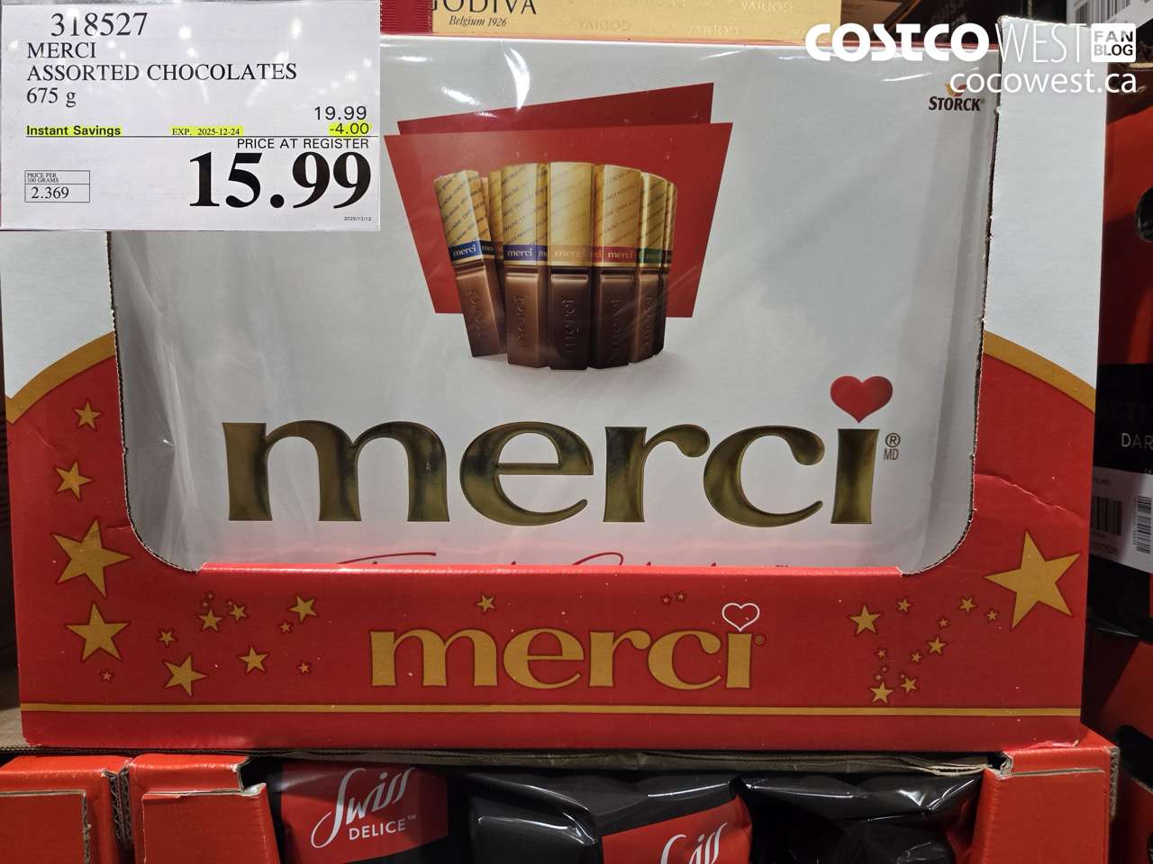 318527 MERCI ASSORTED CHOCOLATES 675 g ($4.00 INSTANT SAVINGS EXPIRES ON 2025-12-24) $15.99
