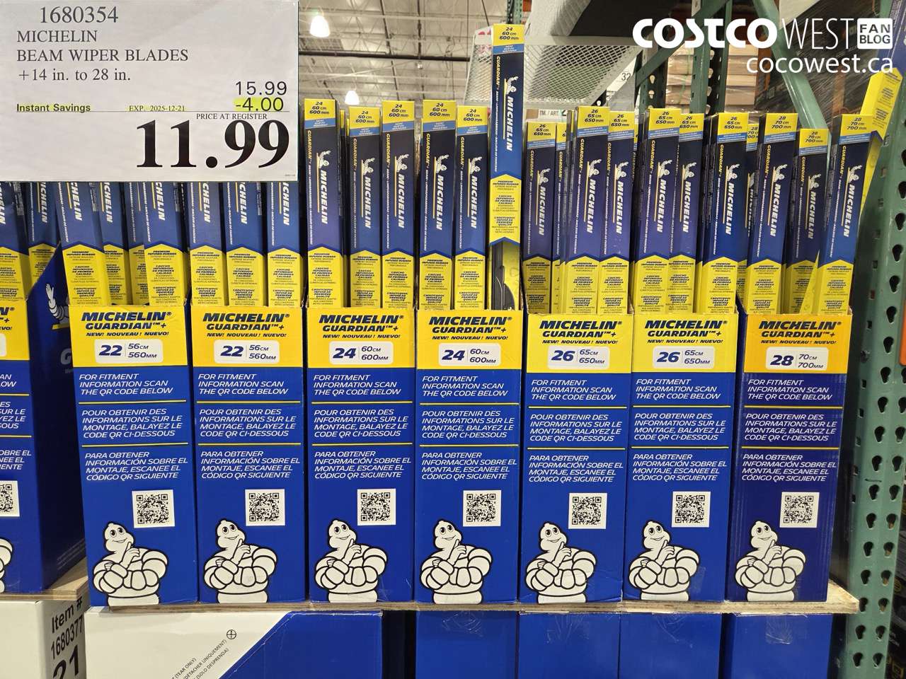 1680354 MICHELIN GUARDIAN + BEAM WIPER BLADES 14