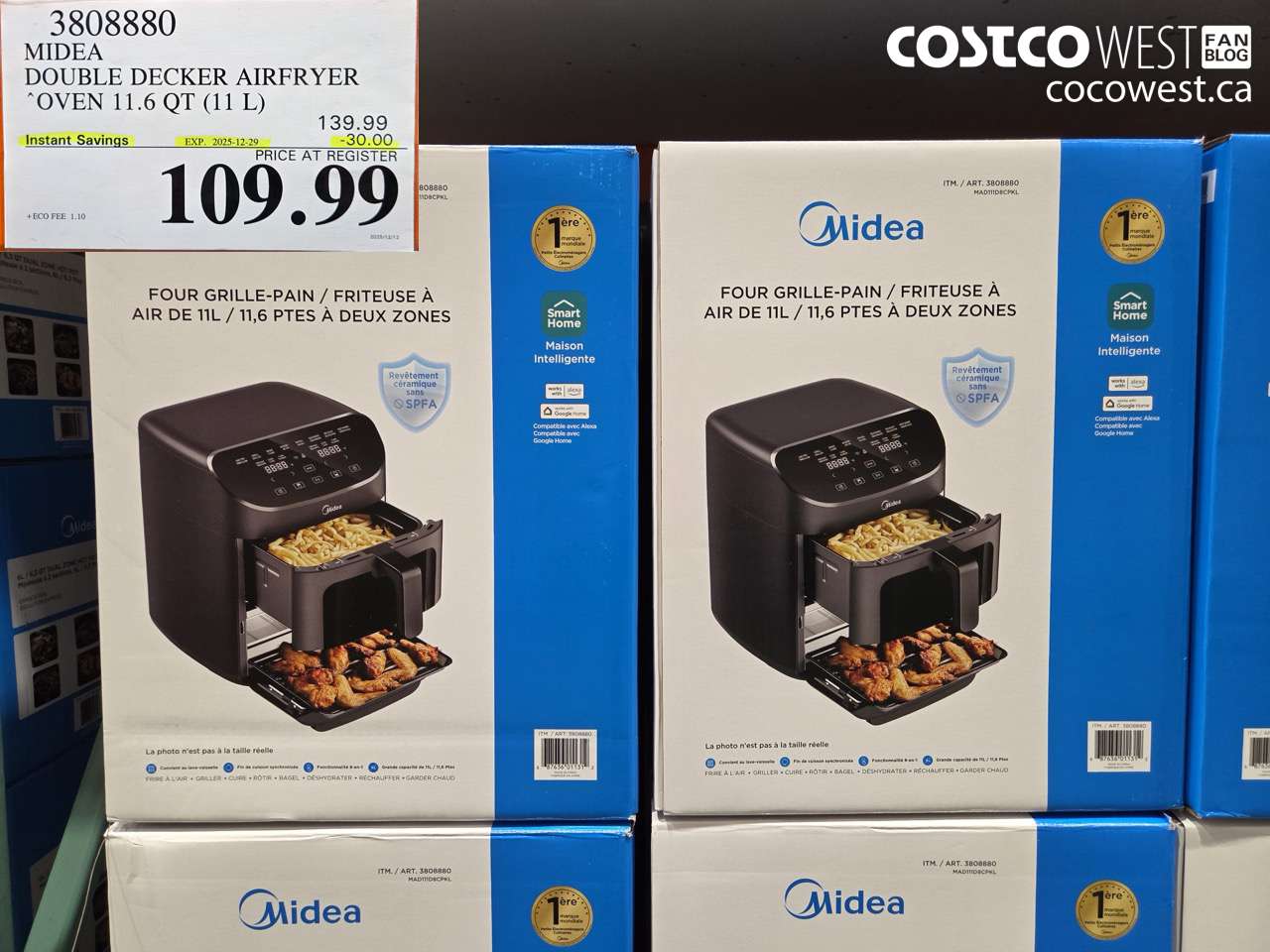 3808880 MIDEA AIR FRYER TOASTER OVEN 11.6 QT (11 L) ($30.00 INSTANT SAVINGS EXPIRES ON 2025-12-29) $109.99