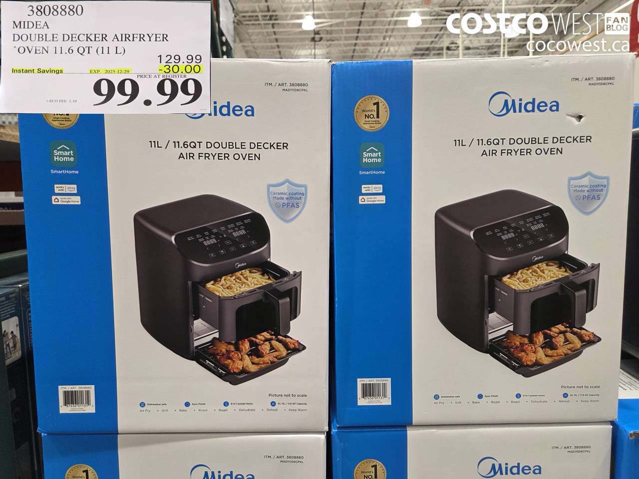 3808880 MIDEA AIR FRYER TOASTER OVEN 11.6 QT (11 L) ($30.00 INSTANT SAVINGS EXPIRES ON 2025-12-29) $99.99