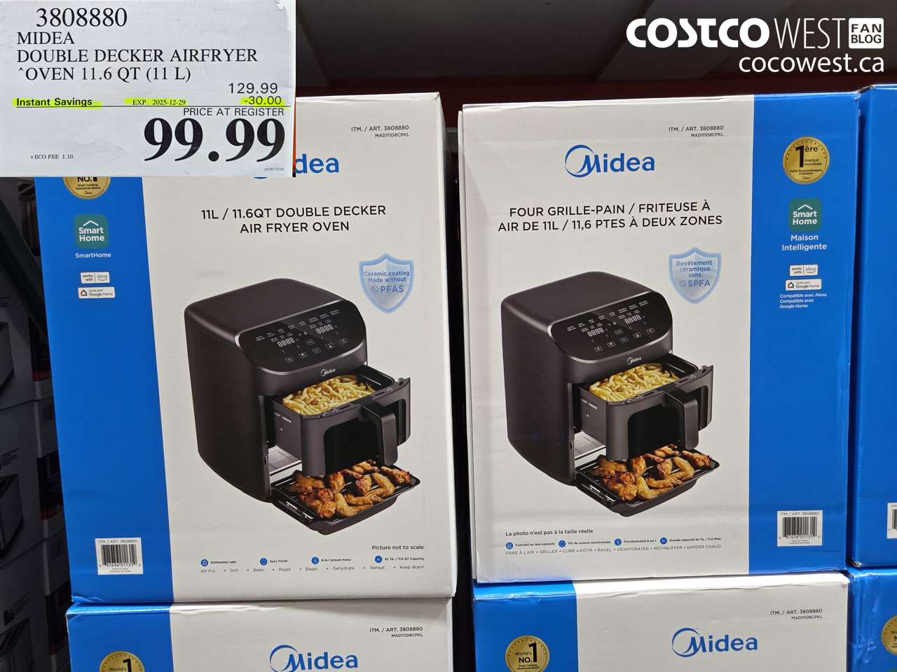 3808880 MIDEA AIR FRYER TOASTER OVEN 11.6 QT (11 L) ($30.00 INSTANT SAVINGS EXPIRES ON 2025-12-29) $99.99